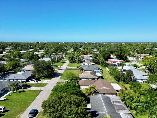 an aerial view of multiple house