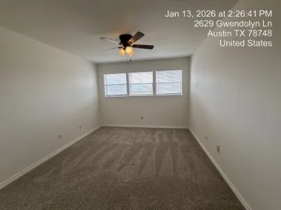 an empty room with a window