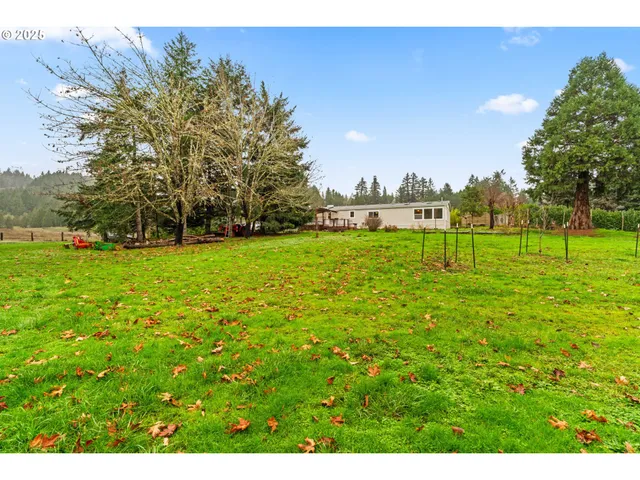 a view of an outdoor space and a yard