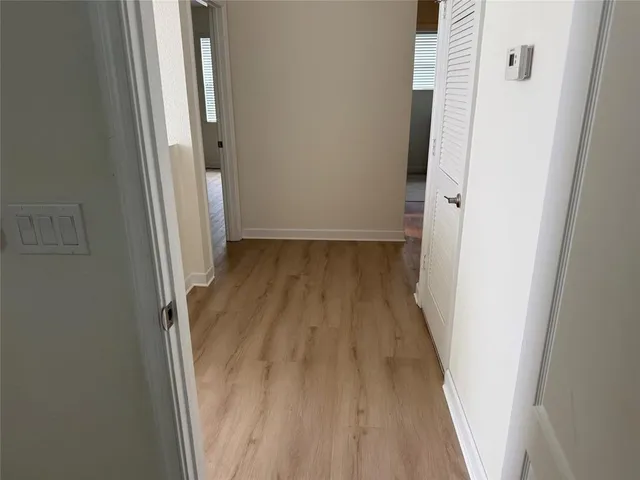 an empty room with a window