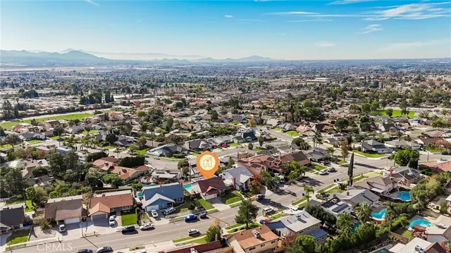 an aerial view of multiple house