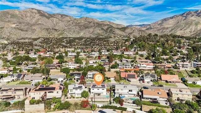 an aerial view of a city