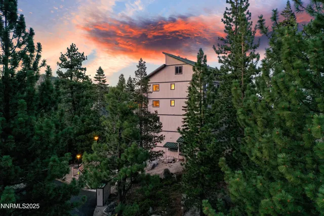 a view of lake and mountain