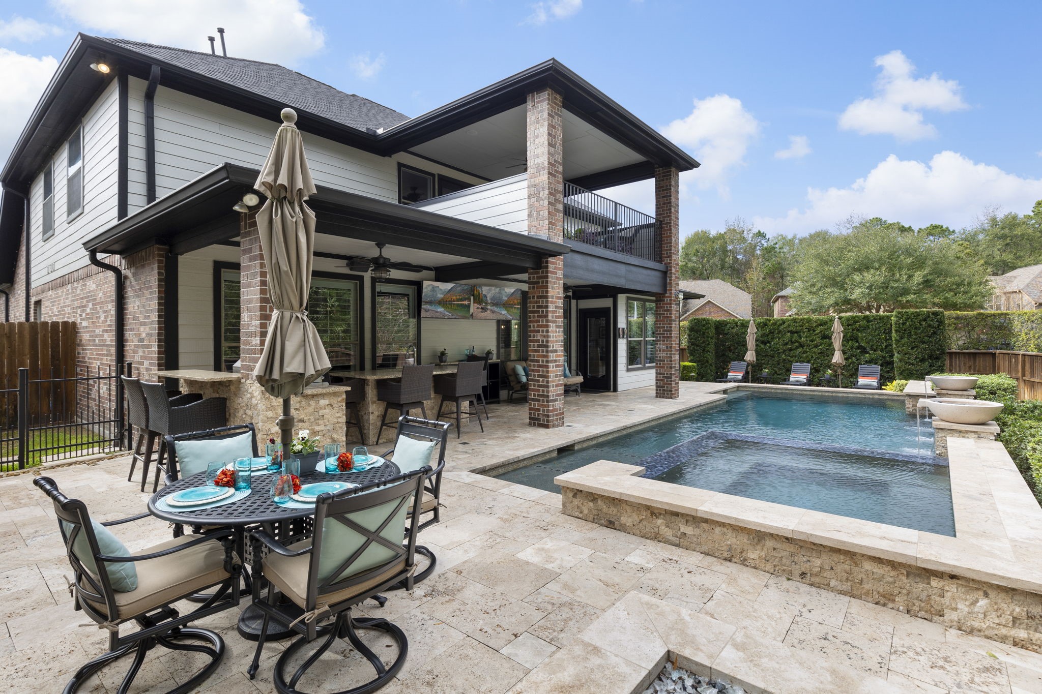 27614 Colin Springs Lane Spring, TX 77386 - Photo 35 of 47 WOW!!! This outdoor living space surpasses every want and need—beautifully designed and executed, and the perfect setting for entertaining or relaxing!