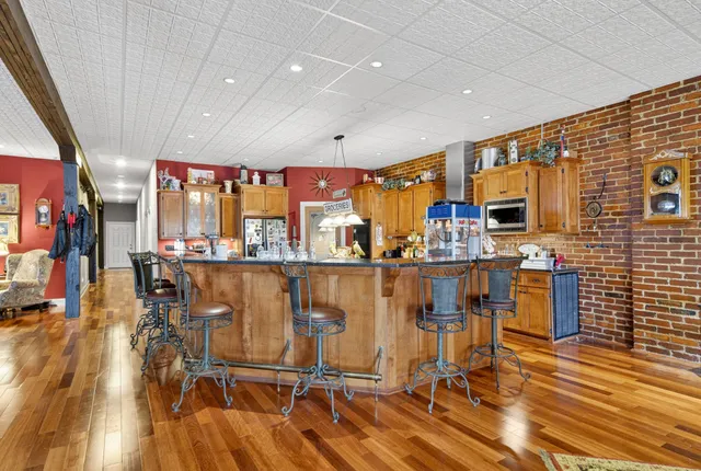 a view of wall with outside area