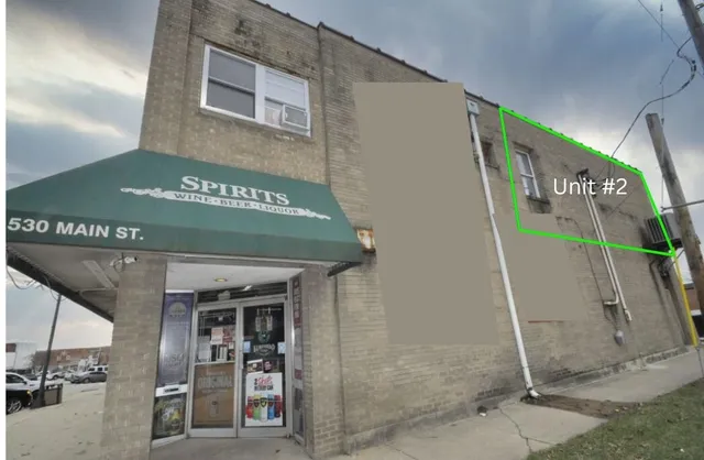 a view of a entryway door of the building