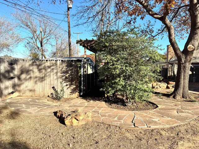 a view of wooden fence