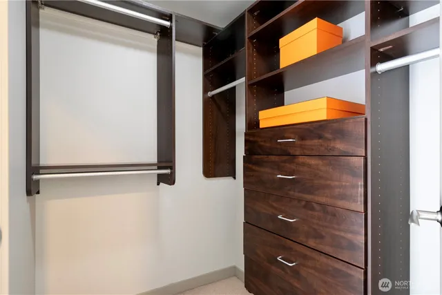 a view of a walk in closet