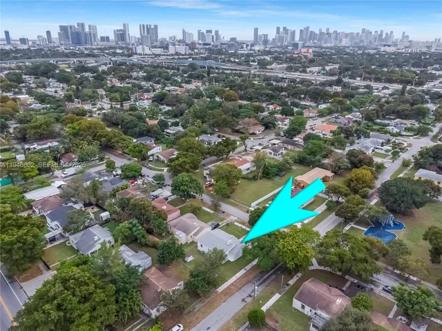 an aerial view of multiple house