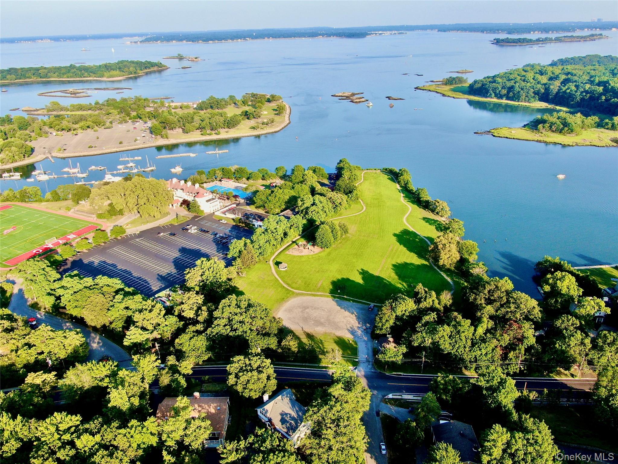 25 Trinity Place, Unit 2K New Rochelle, NY 10805 - Photo 25 of 25 Aerial view of the Long Island sound, bays and harbor areas