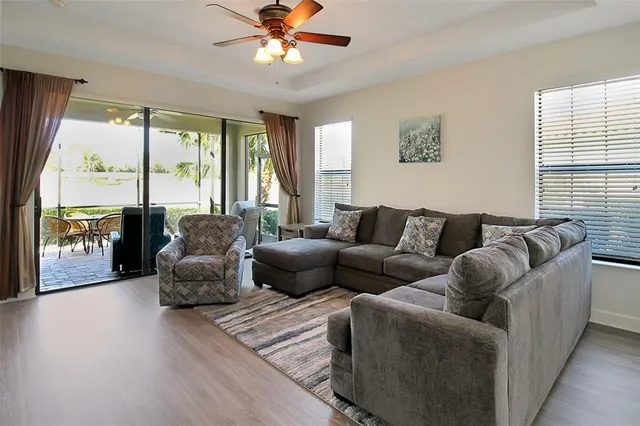 a view of livingroom with furniture and wooden floor
