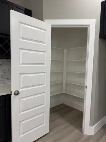 a view of a large white building