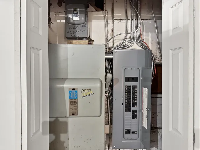 a view of a room with racks