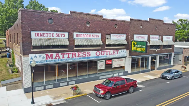 a aerial view of a large building