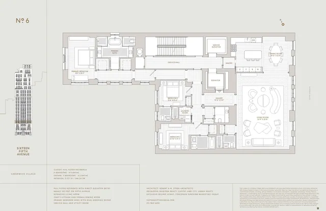 $11,750,000 | 16 5th Avenue, Unit 6 | Greenwich Village