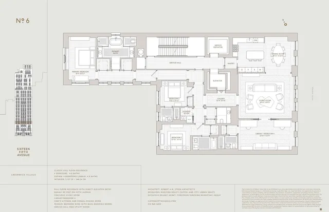 $11,750,000 | 16 5th Avenue, Unit 6 | Greenwich Village