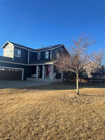a house view with a swimming pool
