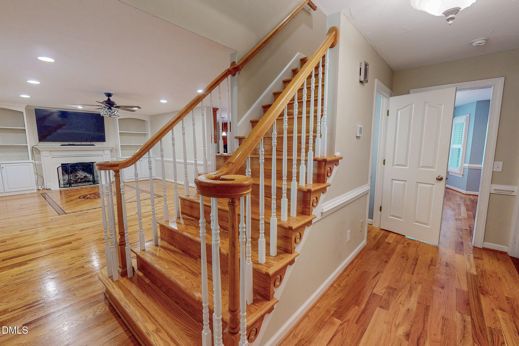 2428 Helena Moriah Road Timberlake, NC 27583 - Photo 29 of 73 a view of entryway with wooden floor and stairs