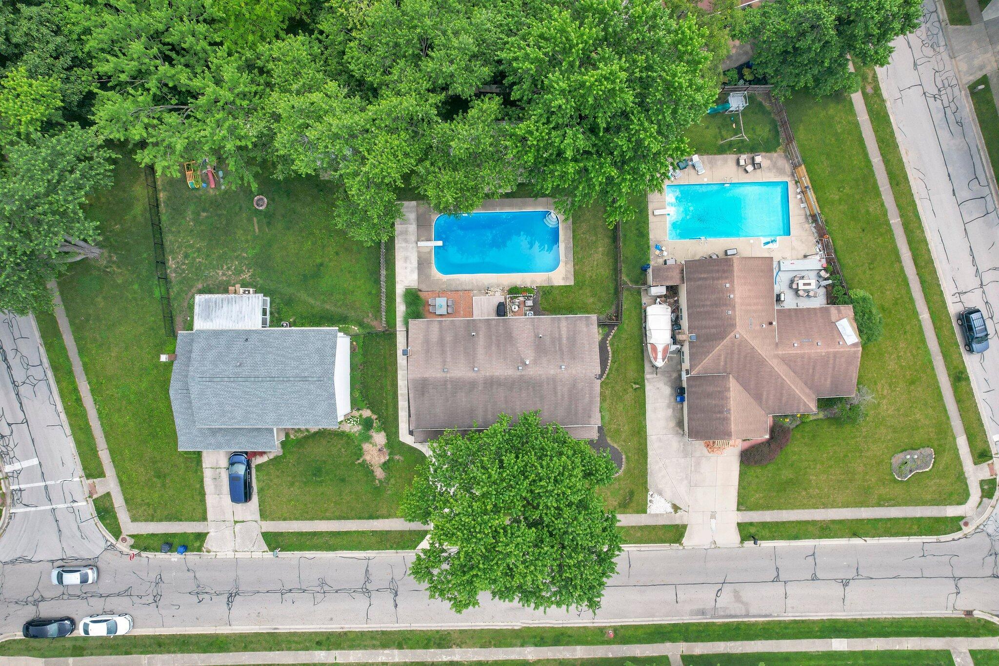 188 Landover Road Columbus, OH 43230 - Photo 62 of 65 Overhead View of Backyard and Pool