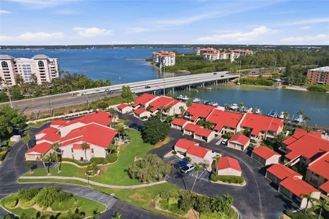 an aerial view of a city