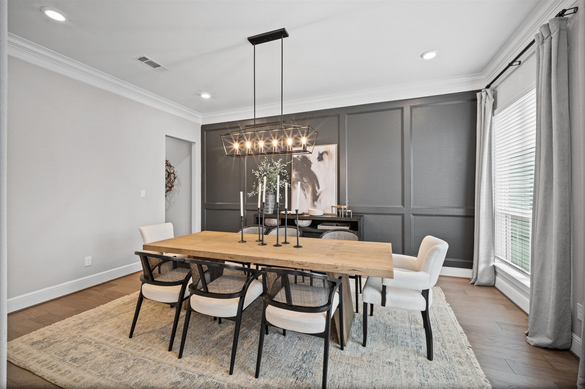 4923 Grapevine Lane Manvel, TX 77578 - Photo 20 of 49 a view of a dining room with furniture window and wooden floor
