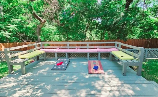 a view of outdoor space with lounge chair