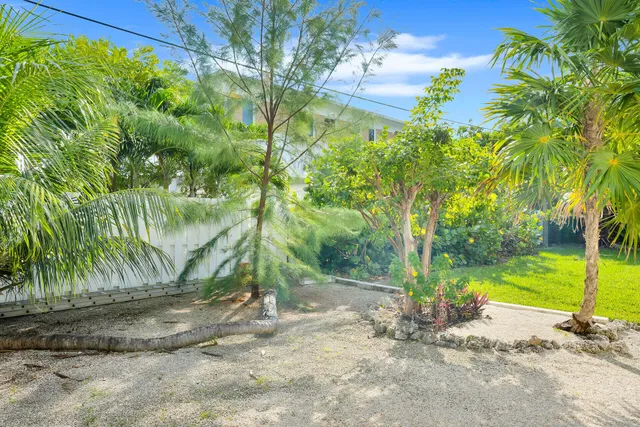 a view of ocean with boats and trees in the background