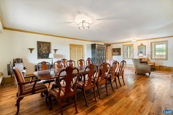 a view of a patio with a table chairs and a table
