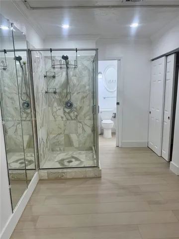 a view of bathroom with shower