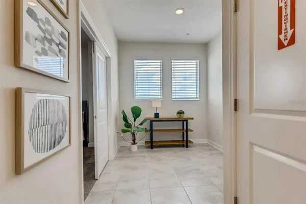 a view of a entryway with furniture