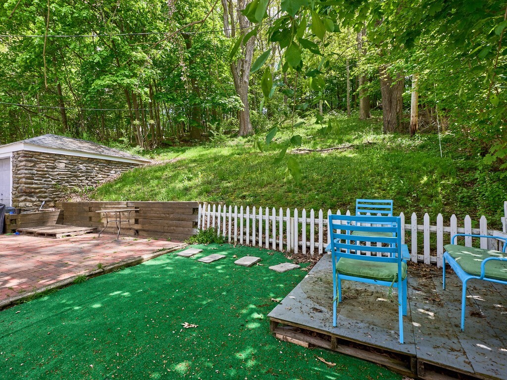 88 Beaconsfield Road Worcester, MA 01602 - Photo 31 of 34 a view of a wooden deck and a backyard
