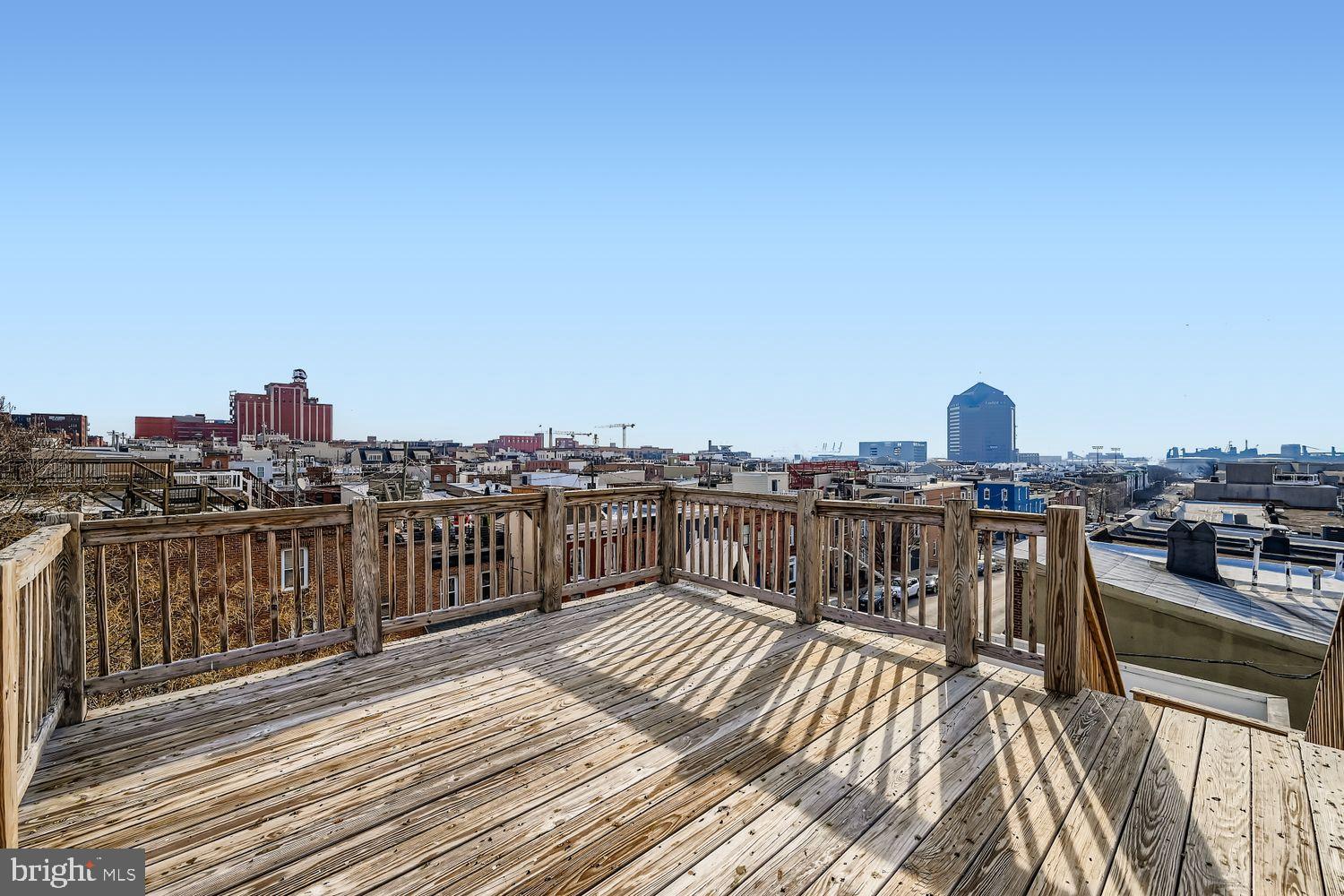 3143 Dillon Street Baltimore, MD 21224 - Photo 25 of 26 Stunning skyline views from a spacious deck.