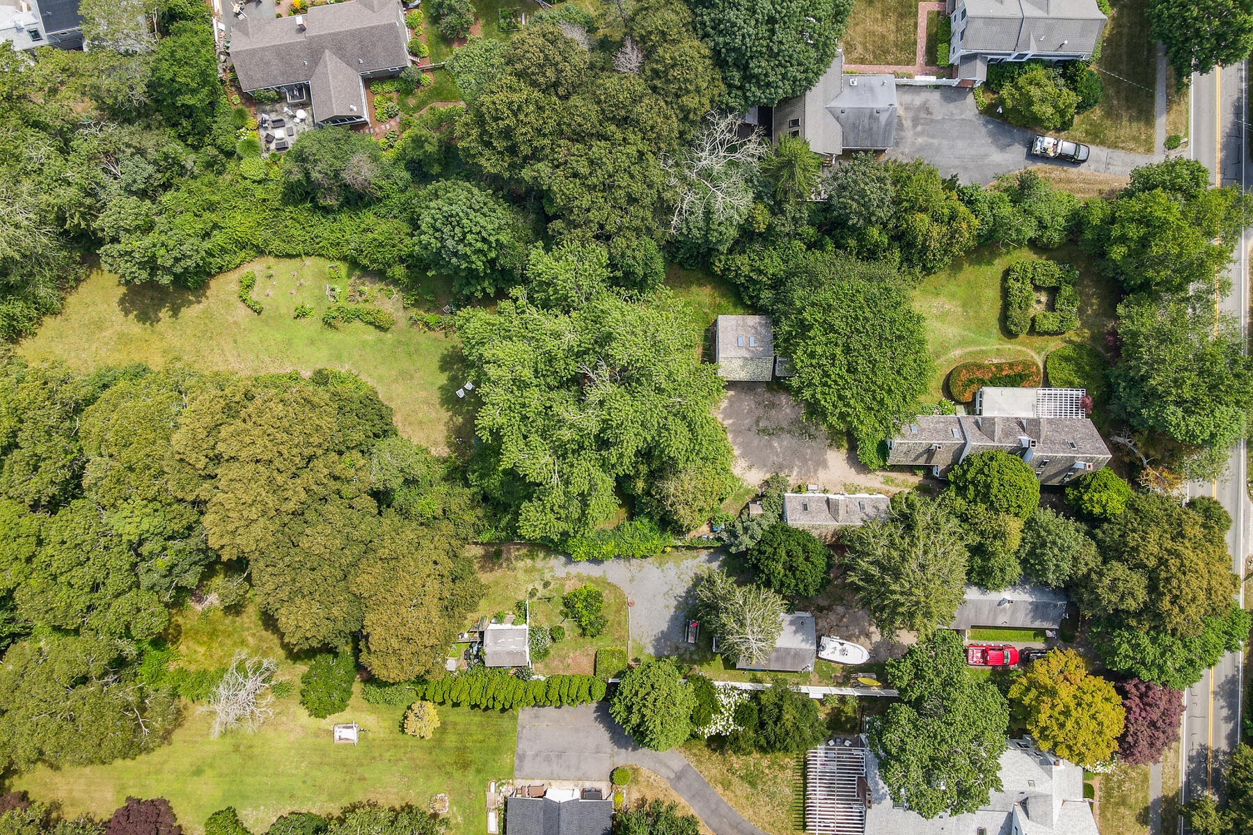 118 Old Stage Road Centerville, MA 02632 - Photo 38 of 41 an aerial view of residential house with outdoor space and swimming pool