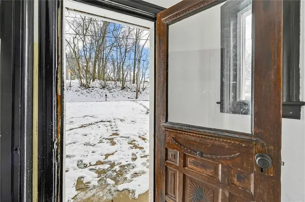 a view of a door and chair