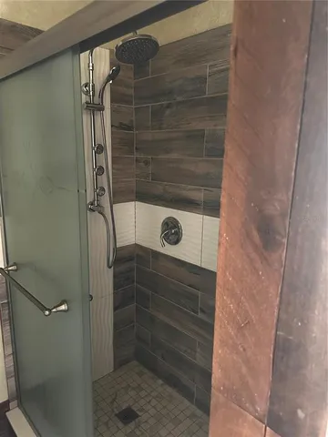 a view of entryway with wooden floor