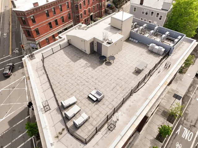 a view of terrace with seating space