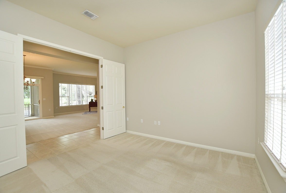 120 Golf View Drive Georgetown, TX 78633 - Photo 8 of 32 Double doors allow access to the study, located across from the living/dining area.