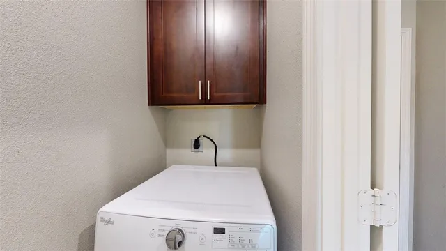 a close view of washer and dryer