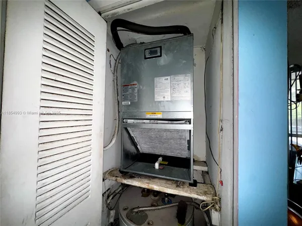 a room with storage and utility