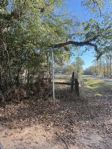 a view of a yard with a bench