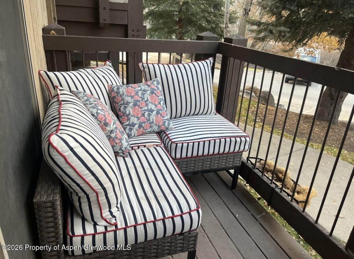 35 Upper Woodbridge Road, Unit 3 Snowmass Village, CO 81615 - Photo 11 of 16 a view of balcony with wooden floor