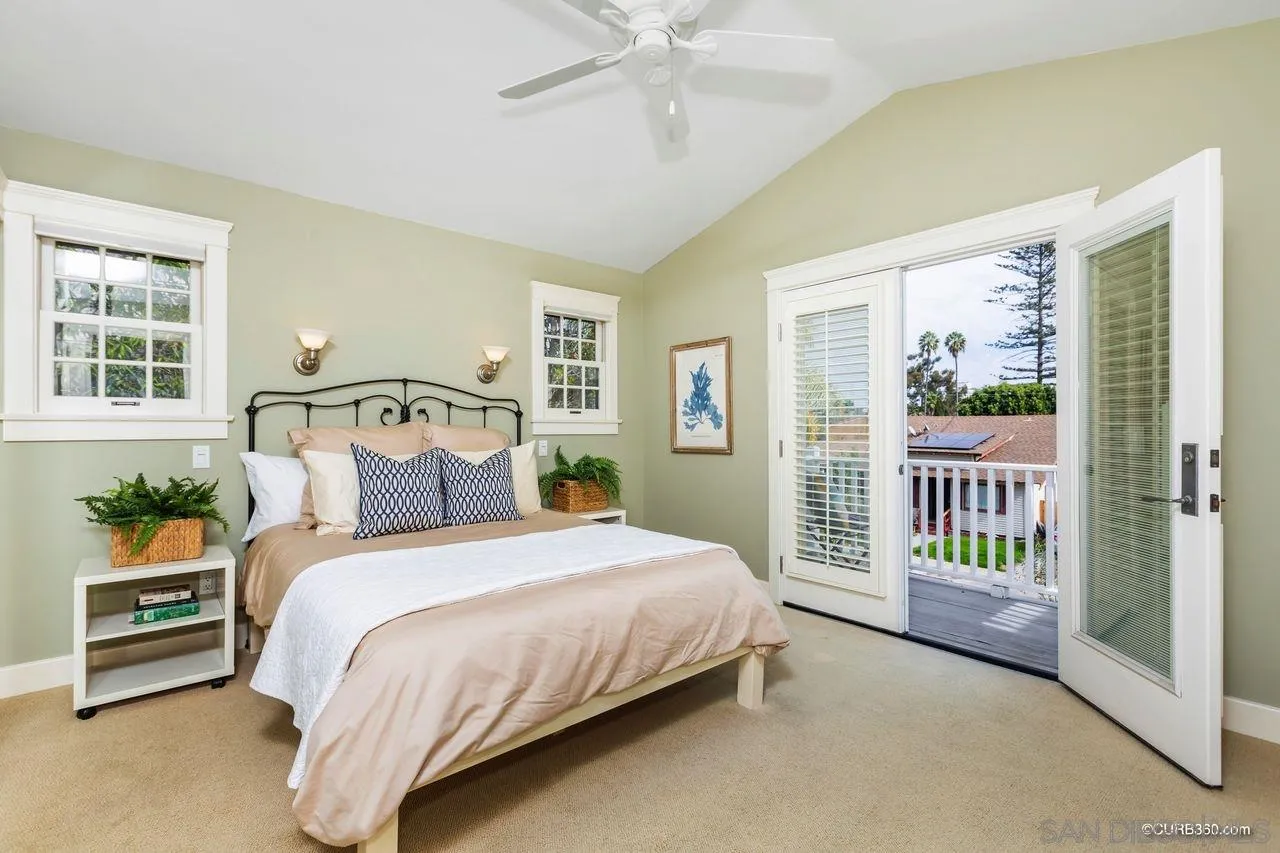 4112 Jackdaw Street San Diego, CA 92103 - Photo 15 of 34 a bedroom with a bed and a large window