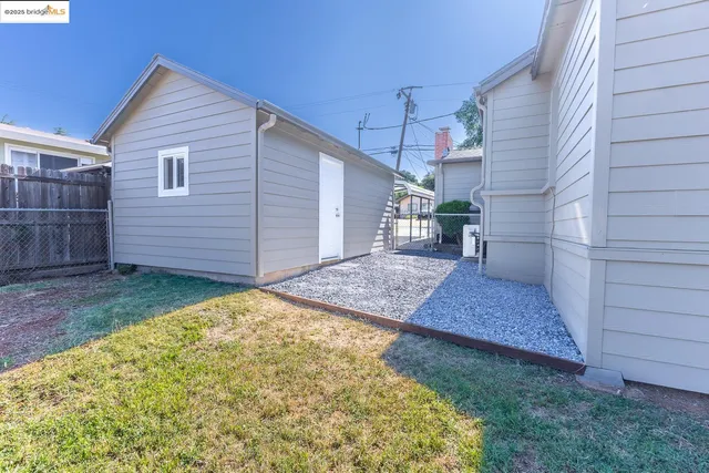 a backyard of a house