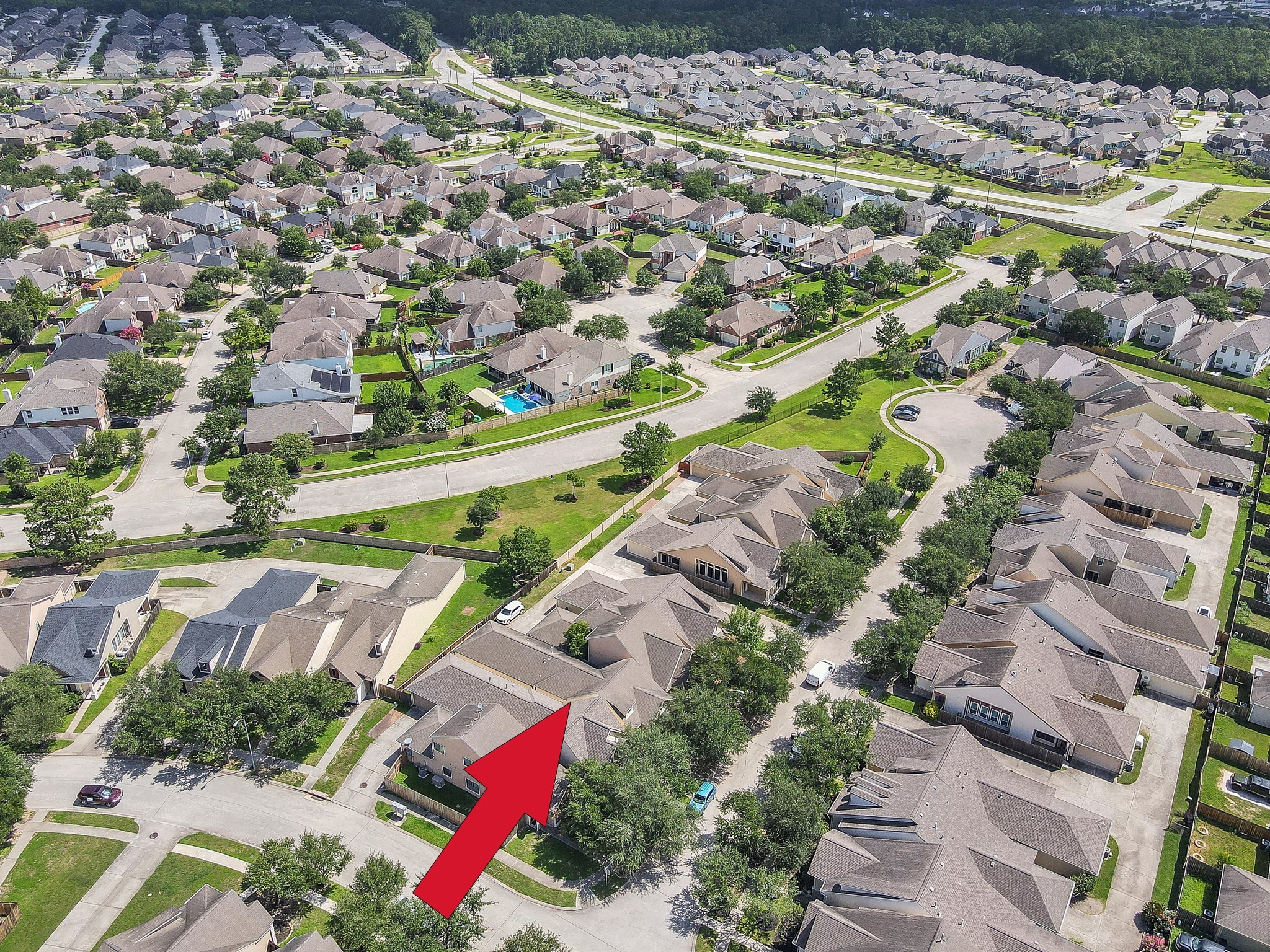 3607 Cedar Flats Lane Spring, TX 77386 - Photo 26 of 47 an aerial view of residential houses with outdoor space