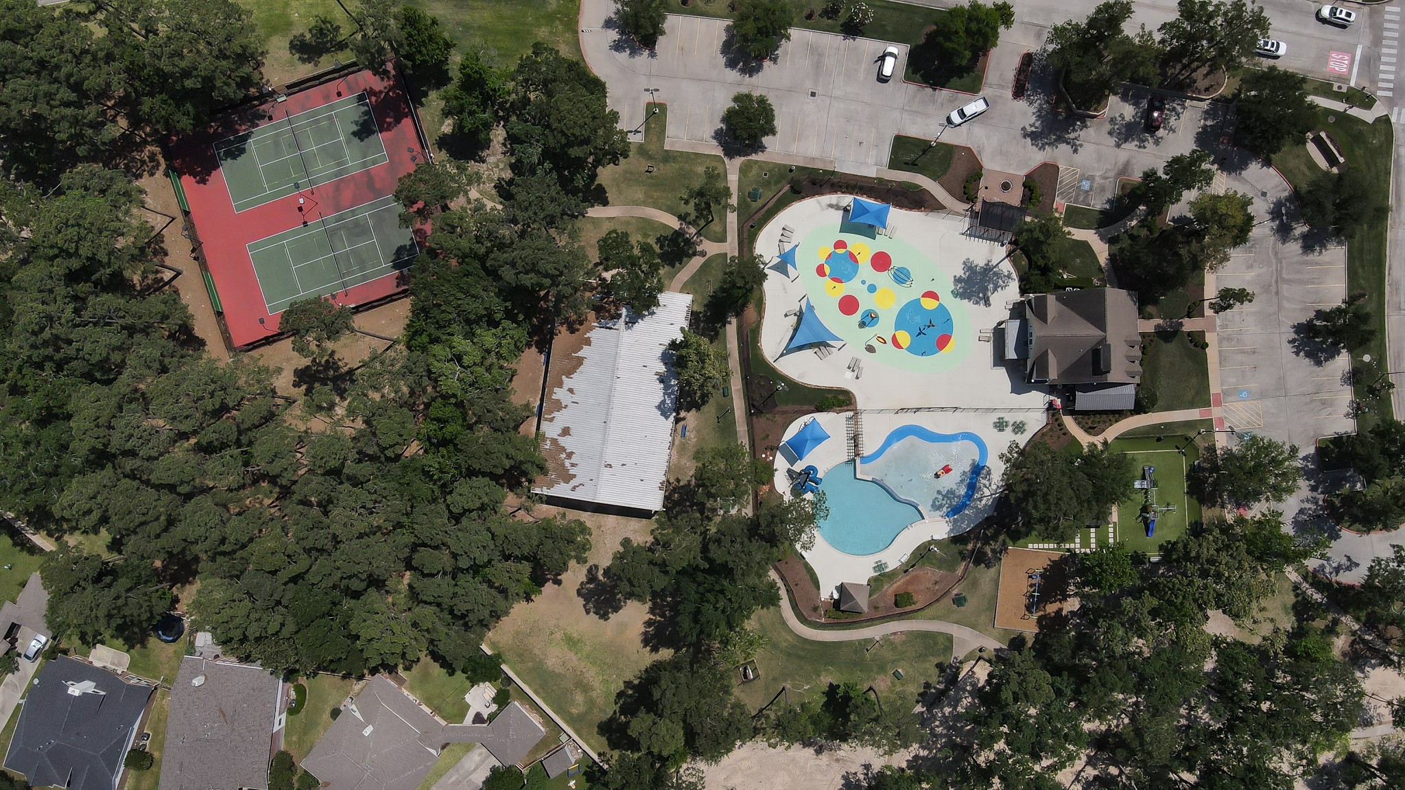 3607 Cedar Flats Lane Spring, TX 77386 - Photo 34 of 47 an aerial view of a house with a swimming pool