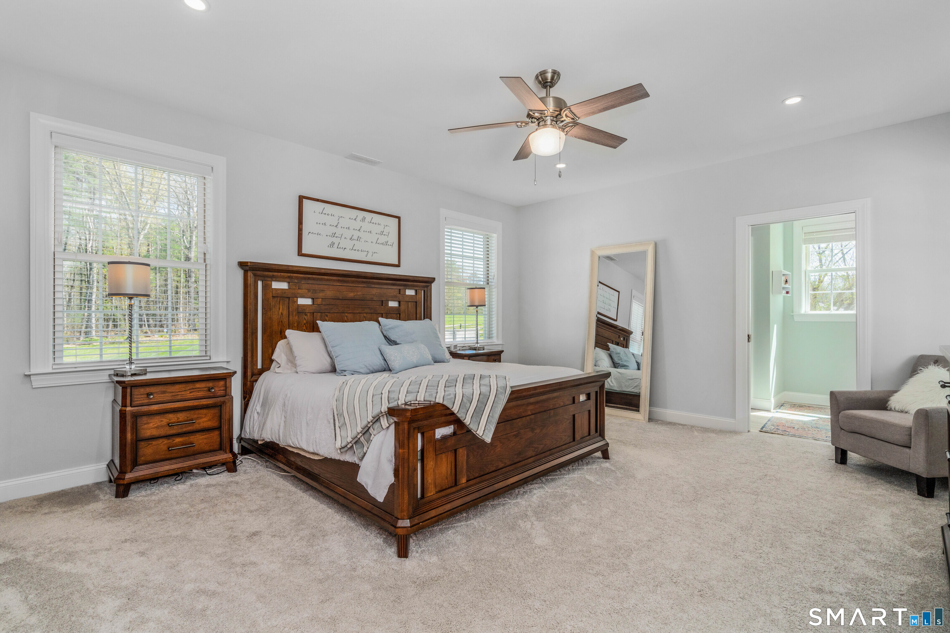 152 Old Farms Road Simsbury, CT 06070 - Photo 21 of 40 The spacious primary suite features a large walk-in closet, dressing area, and private bath