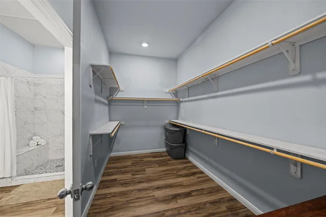 a view of a walk in closet