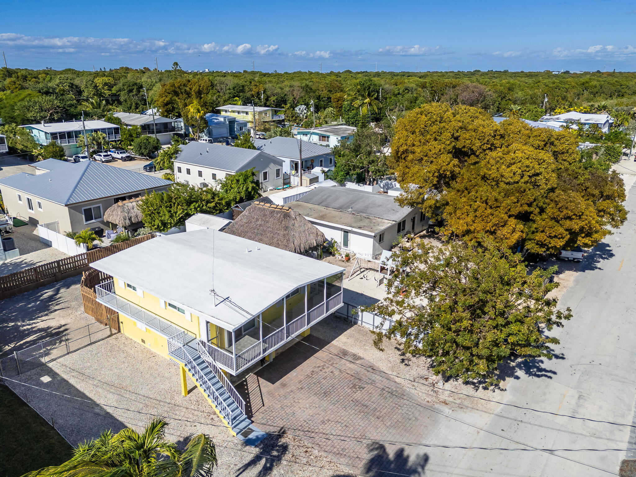 527 Sound Drive Key Largo, FL 33037 - Photo 44 of 50 an aerial view of residential houses with outdoor space and trees