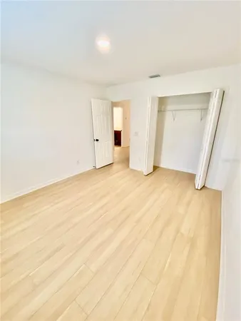 an empty room with a natural light