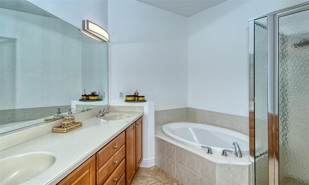 8363 Miramar Way, Unit 203 Lakewood Ranch, FL 34202 - Photo 24 of 73 a bathroom with a tub sink and mirror